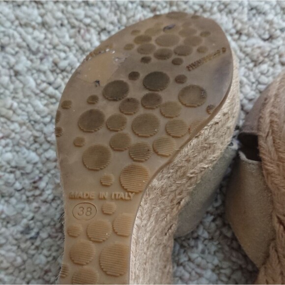 Jimmy Choo Glitter Phyllis Cross Strap wedges size 37.5 - Picture 10 of 10